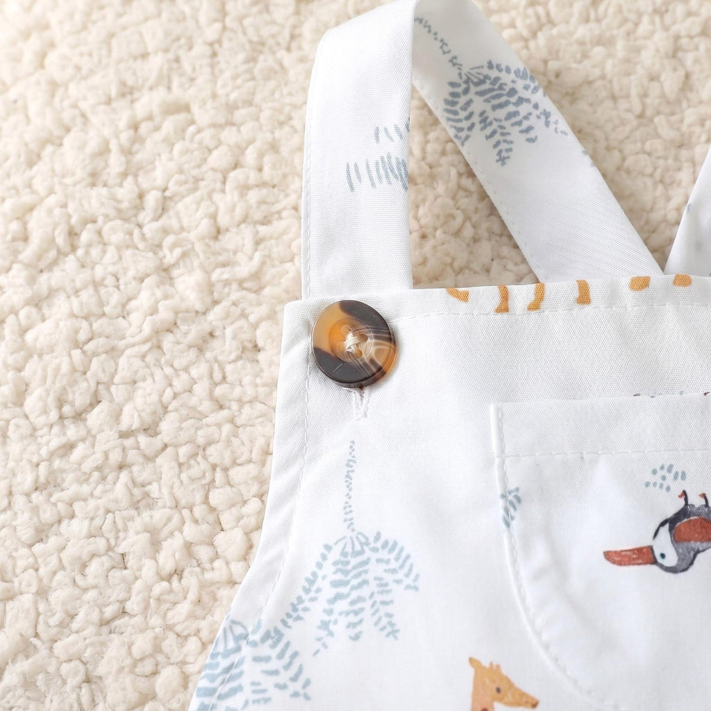 Nesta Baby Premium Summer Safari Romper & Matching Bucket Hat Set - 2-Piece Baby Jumpsuit