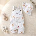 Nesta Baby Premium Summer Safari Romper & Matching Bucket Hat Set - 2-Piece Baby Jumpsuit